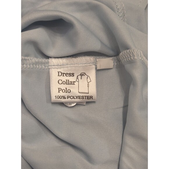 NWOT Collars & Co Men’s L English Spread Collar Polo Shirt – Light Blue Solid - Picture 5 of 7